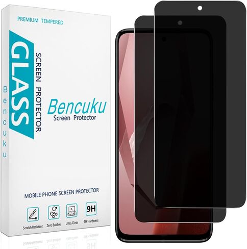 by HPTech (2 Pack) Designed for Motorola Moto G 5G (2023) Tempered Glass Screen Protector, Anti Scratch, Bubble Free in Saudi Arabia