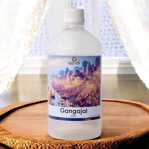 Satvik 100 ml Pure And Natural Unfiltered Holy GangaJal Water, Sudh Ganga Jal Water From Haridwar for Pooja, Vastu, Purity for Home And Office (100 ML, GANGA JAL) in Saudi Arabia