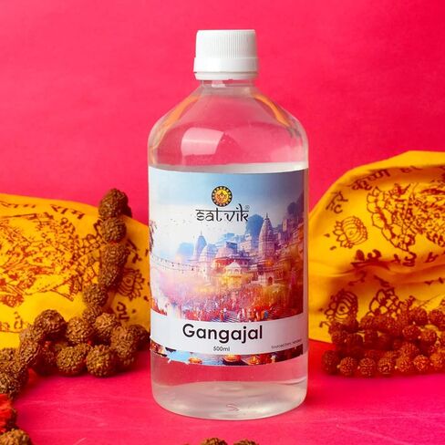 Satvik 100 ml Pure And Natural Unfiltered Holy GangaJal Water, Sudh Ganga Jal Water From Haridwar for Pooja, Vastu, Purity for Home And Office (100 ML, GANGA JAL) in Saudi Arabia