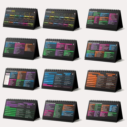 Excel ورقة الغش لوحة مكتب 10x5 مع تقويم مكتب 2026-2027 ورقة الغش في جداول بيانات Google وورقة الغش Python اختصارات Gmail | مفاتيح اختصار Photoshop وWindows - 12 صفحة (طباعة على الوجهين) in Kuwait