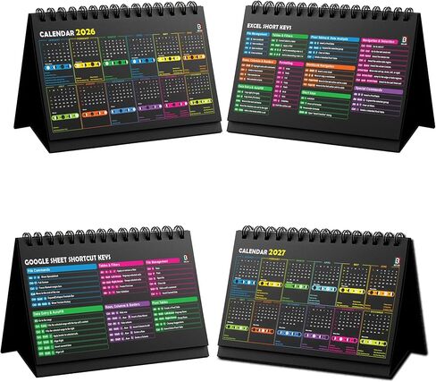 Excel ورقة الغش لوحة مكتب 10x5 مع تقويم مكتب 2026-2027 ورقة الغش في جداول بيانات Google وورقة الغش Python اختصارات Gmail | مفاتيح اختصار Photoshop وWindows - 12 صفحة (طباعة على الوجهين) in Kuwait