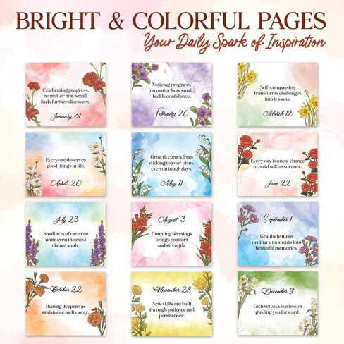 Perpetual Motivational Daily Calendar - Inspirational Gifts for Women, Office Decor for Women Desk, Desk Accessories for Office - Motivational Daily Flip Calendar with 366 Positive Affirmations Quotes in Saudi Arabia