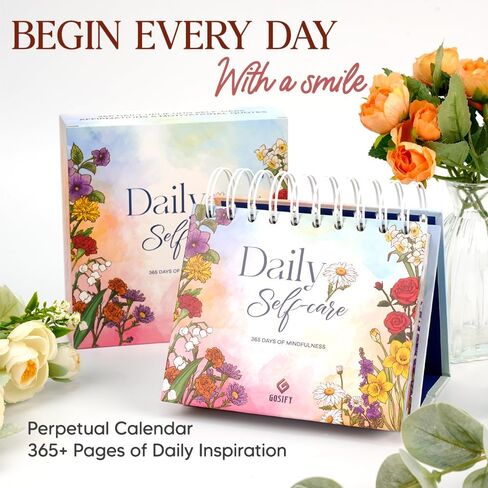 Perpetual Motivational Daily Calendar - Inspirational Gifts for Women, Office Decor for Women Desk, Desk Accessories for Office - Motivational Daily Flip Calendar with 366 Positive Affirmations Quotes in Saudi Arabia
