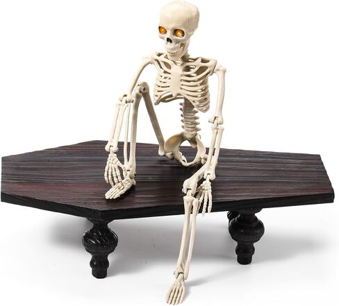 صينية تقديم نعش الهالوين مقاس 13.4 × 6.7 بوصة عرض طاولة التابوت القوطية مع 4 أرجل صينية خشبية عتيقة مخيفة لوحة محورية للهالوين لطاولة صحن الصابون وحامل القهوة وبار ديكور الحفلات القوطية in Kuwait