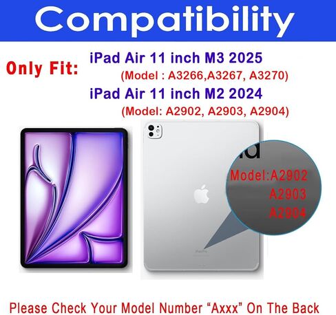 Screen Protector for iPad Air 13 Inch M2 2024, Tempered Glass Film Guard for iPad Air 6th Generation [2024 6th Gen] Anti-Scratch Bubble-Free Pencil & Case Compatible HD Clear in Kuwait