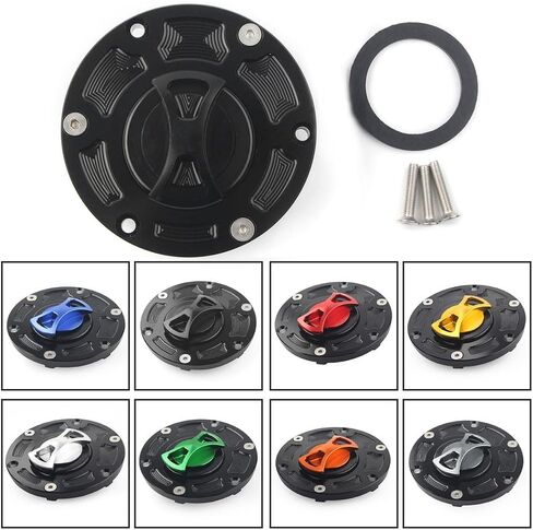 Three T Keyless Twist Off Gas Tank Cap Cover for Kawasaki Ninja 250R 2008-2012, Ninja 300 2013-2014, Red in Saudi Arabia