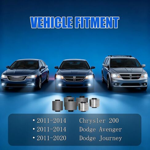 6PCS 523-081 Rear Suspension Knuckle Bushing compatible with Chry.sler 200 2011-2014 Dodge Avenger 2011-2014 Journey 2011-2020, Replaces 5085532AH 5085533AH 68083244AB 68083244AC 68083244AD in Kuwait
