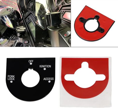 Gloss Black Inner Fairing Front Ignition Switch Panel Trim Accent Covers For Harley Road Glide 1998-2013 in Saudi Arabia