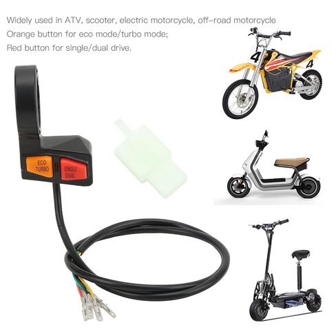 Electric Scooter Handlebar Switch, Dual Drive Eco Turbo Control with Ipx4 Proof Orange Red Buttons, 58cm Cable, for ATV, Scooter, Off road in Saudi Arabia