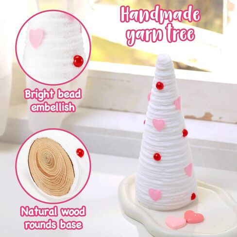 Huray Rayho 3 PCS St Patricks Day Table Decorations Tiered Tray Shamrock Mini Yarn Trees Green and White Farmhouse Decor for Holiday Indoor Room Kitchen Home Decor Party Ideal Gift in Kuwait