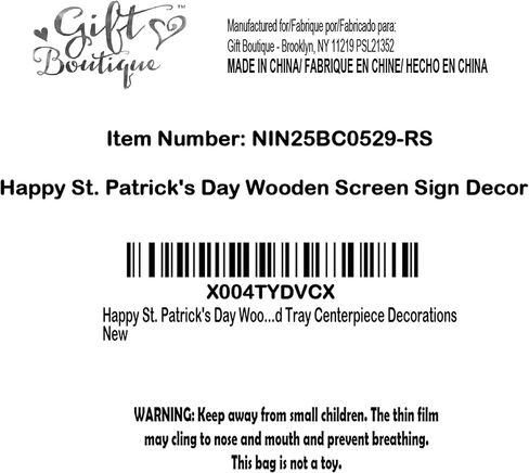 Happy St. Patrick's Day Wooden Screen Sign Decor Hinged Green Wood Shamrocks Leprechauns Rainbow for Home Tabletop Tiered Tray Centerpiece Decorations in Saudi Arabia