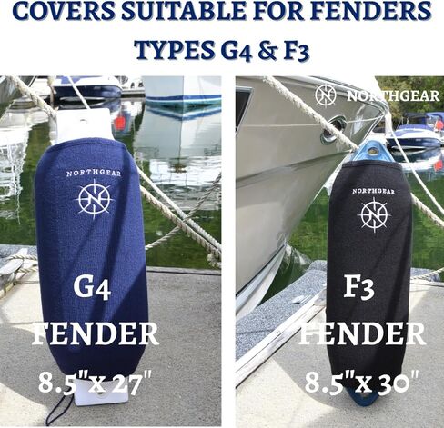 Boat Fender Covers 8"x23" Boat Bumper Cover Protects Against UV Damage and from Hull Rub Marks on Boat; Hard-Working, Durable Polyester Withstands Harsh Marine Environment, Navy Blue in Kuwait