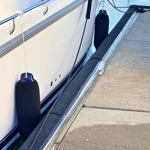 Boat Fender Covers 8"x23" Boat Bumper Cover Protects Against UV Damage and from Hull Rub Marks on Boat; Hard-Working, Durable Polyester Withstands Harsh Marine Environment, Navy Blue in Kuwait