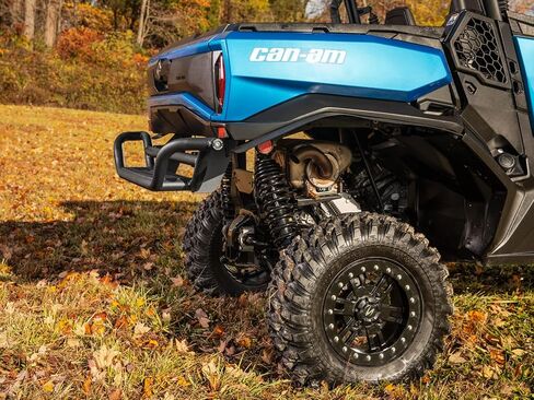 SuperATV Heavy-Duty Rear Bumper for 2021 Can-Am Commander 1000R/DPS/XT/XTP/Max 1000R DPS/Max 1000R XT, 1.75" Diameter Steel Tubing, Black Powder Coating, No Drilling, See Fitment, USA Made in Saudi Arabia