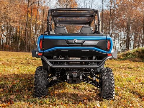 SuperATV Heavy-Duty Rear Bumper for 2021 Can-Am Commander 1000R/DPS/XT/XTP/Max 1000R DPS/Max 1000R XT, 1.75" Diameter Steel Tubing, Black Powder Coating, No Drilling, See Fitment, USA Made in Saudi Arabia