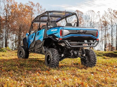 SuperATV Heavy-Duty Rear Bumper for 2021 Can-Am Commander 1000R/DPS/XT/XTP/Max 1000R DPS/Max 1000R XT, 1.75" Diameter Steel Tubing, Black Powder Coating, No Drilling, See Fitment, USA Made in Saudi Arabia