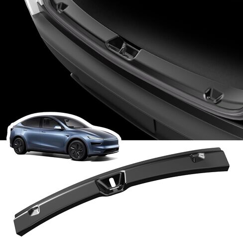 Rear Bumper Trunk Sill Guard Bumper Protection with Easy Glide Sliding Grooves for 2025/2026 Tesla Model Y Juniper Accessories, with Tesla Model Y Juniper 2025 2026 Refresh in Kuwait