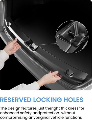 Rear Bumper Trunk Sill Guard Bumper Protection with Easy Glide Sliding Grooves for 2025/2026 Tesla Model Y Juniper Accessories, with Tesla Model Y Juniper 2025 2026 Refresh in Kuwait