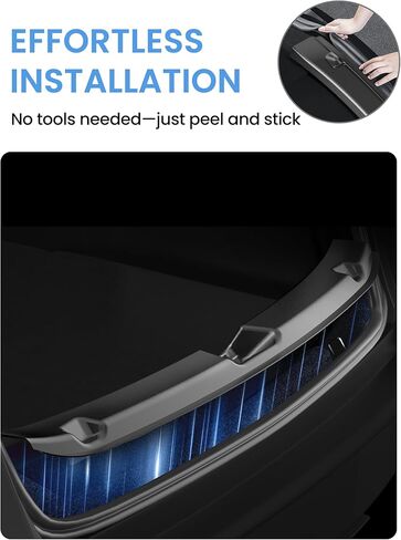Rear Bumper Trunk Sill Guard Bumper Protection with Easy Glide Sliding Grooves for 2025/2026 Tesla Model Y Juniper Accessories, with Tesla Model Y Juniper 2025 2026 Refresh in Kuwait