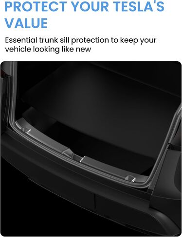 Rear Bumper Trunk Sill Guard Bumper Protection with Easy Glide Sliding Grooves for 2025/2026 Tesla Model Y Juniper Accessories, with Tesla Model Y Juniper 2025 2026 Refresh in Kuwait