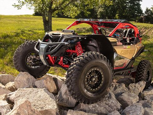 SuperATV Prerunner Front Bumper Compatible with Can-Am Maverick X3, Made of 1.75" x 1/16" Steel Tubing, Unique, Aggressive Look, Full Front-End Protection, Bolt-On Mount Design, See Fitment, USA Made in Saudi Arabia