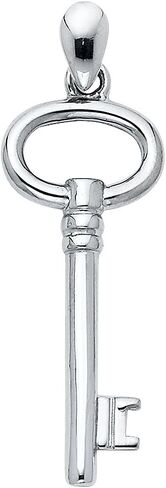 14k Yellow or White Gold Key to My Heart Charm Pendant in Kuwait