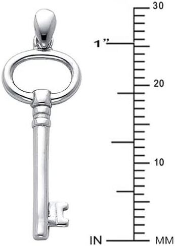 14k Yellow or White Gold Key to My Heart Charm Pendant in Kuwait