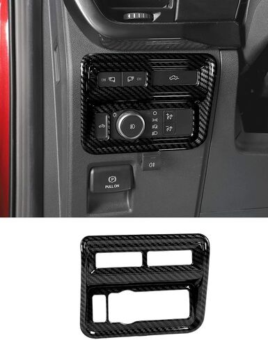 Savadicar Driver Side Side لوحة التحكم في لوحة التحكم لعام 2021-Present Ford F150، لمسات تراكب لوحة التحكم في ضوء لوحة القيادة من ألياف الكربون، ملحقات الديكور الداخلي in Saudi Arabia