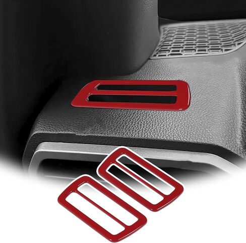 غطاء فتحة تهوية منفذ الهواء للوحة القيادة متوافق مع Toyota Tacoma 2024 2025 2026، ملحقات الديكور الداخلي للسيارة (أحمر) in Saudi Arabia