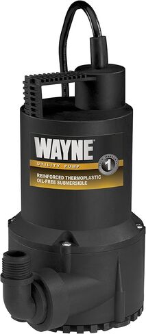 Wayne EEAUP250 1/4 HP Reinforced Thermoplastic Submersible Multi-Use Pump, 1, Black in Saudi Arabia