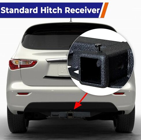 وصلة وصلة مقطورة من الفئة 3 باللون الأسود متوافقة مع 2014-2021 Infiniti QX60، 2013-2013 Infiniti JX35، 2013-2020 Nissan Pathfinder 2" مستقبل وصلة الوصل in Kuwait
