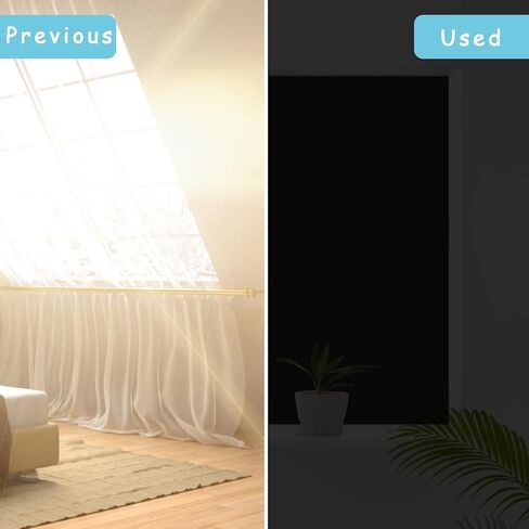 ستائر التعتيم المحمولة ستائر ظلال لغرفة النوم، بدون حفر غطاء نافذة من الشمس DIY لغرفة الحضانة الداخلية، 40 × 57 بوصة in Kuwait