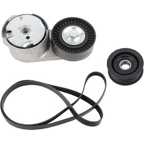 Engine Drive Belt Tensioner Idler Pulley Serpentine Belt Kit Compatible with 12-14 Chrysler 200 11-16 Chrysler Town & Country 13-19 Dodge Journey 90K-39282D 39282 5184617AD in Kuwait