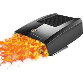 سخان 12 فولت للسيارة، 150 وات، مروحة تبريد سريعة التسخين، مزيل الضباب ومزيل الصقيع، دوران 360 درجة، سخان سيارة محمول يمكن توصيله بولاعة السجائر، حرارة هواء صغيرة 202511 in Kuwait