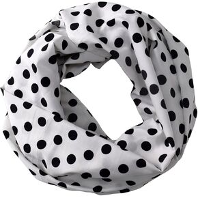 Peach Couture Lovely Sheer Speckled Polka Dot Circle Print Infinity Loop Scarves in Kuwait