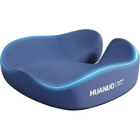 HUANUO Ergonomic Seat Cushion for Office Chair, Extra Large Car Seat Cushion, Tailbone and Back Support, Cooling Gel Enhanced, 4-Zone Pressure Relief Chair Cushions for Office, Car, Wheelchair in Kuwait