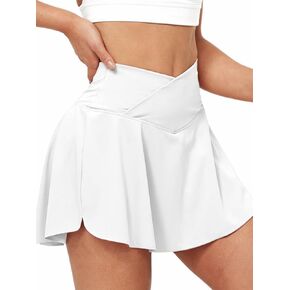 شورت رياضي 2 في 1 للسيدات شورت جري انسيابي مع جيوب شورت سباندكس للتمرينات والتنس وصالة الألعاب الرياضية in Kuwait