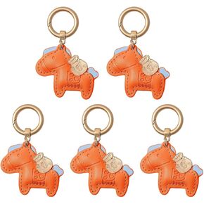 5 Pcs Leather 2026 Year of The Horse Keychain with Lucky Coin Charm for Purse, Backpack, Bag Pendant for Women in Saudi Arabia