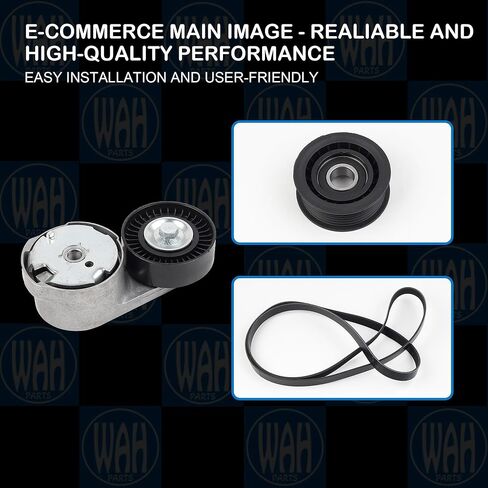 Engine Drive Belt Tensioner Idler Pulley Serpentine Belt Kit Compatible with 12-14 Chrysler 200 11-16 Chrysler Town & Country 13-19 Dodge Journey 90K-39282D 39282 5184617AD in Saudi Arabia