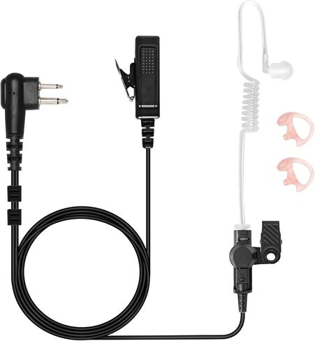 CP200D CP100D Radio Earpiece CLS1110 Walkie Talkie Earpiece Headset Compatible with Motorola Radio CP200, RDM2070D, CLS1413, HKLN4604, Swivel Earpiece with Mic and PTT,Replaces RLN6423 in Saudi Arabia