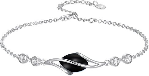 925 Sterling Silver Bracelet for Women Oval Gemstone Link Bracelet Fine Jewelry Gifts for Women Wife Mom in Saudi Arabia