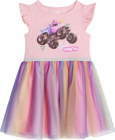 Monster Jam Girls Tulle Tutu Dress Toddler to Big Kid Sparkle Smash in Saudi Arabia