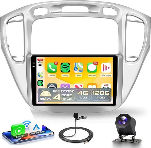 9 Inch Radio for Toyota HIGHLANDER 2000-2007, Rimoody Android Car Stereo Touch Screen with GPS Bluetooth FM WiFi Mirror Link + Backup Camera in Saudi Arabia