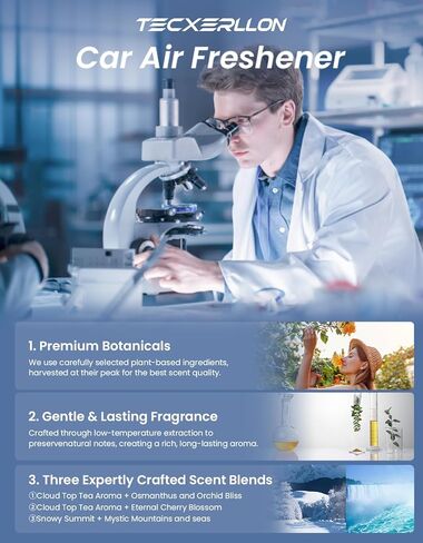 Fragrant oil packets, Car Air Freshener Refill, Cloud Top Tea Aroma & Eternal Cherry Blossom, Pack of 2, Compatible Only with TECXERLLON Smart Car Air Freshener in Kuwait