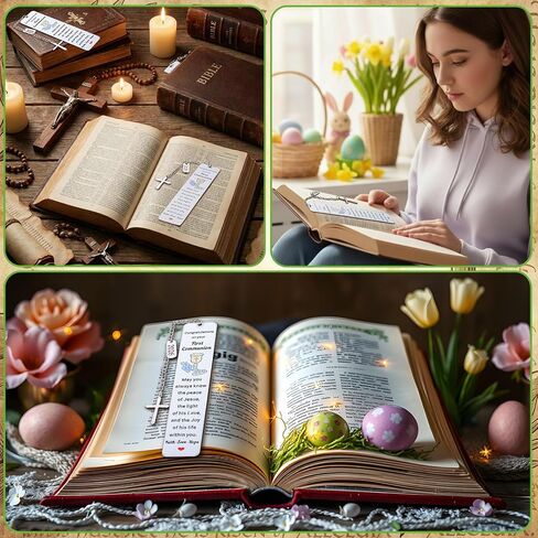 Gueevin 12 Pcs Metal First Communion Gifts 1st Communion Favors Bible Verse Bookmarks with Cross Tassels Christian Religious Bookmarks Bulk with Scripture Quotes for Him Her Book Lover Gift Easter in Saudi Arabia
