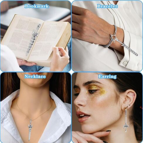 10PCS Retro Pendant Bookmarks Set, Mixed Color Alloy Sword Bookmark for Books, Crafts & Gifts in Saudi Arabia