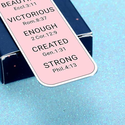 Bible Bookmark Baptism First Communion Gifts for Girl Teens Women Pink Stuff Christian Confirmation Religious Gifts for Girls Women Faith Birthday Easter Gift for Girls Stocking Stuffers for Teen Girl in Saudi Arabia