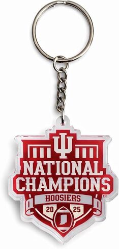 Desert Cactus Indiana University Champs Keychain Hoosiers Bloomington Car Keys Holder (Acrylic 2025 Football Championship) in Saudi Arabia