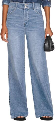 SIDEFEEL Womens Wide Leg Jeans High Waisted Stretchy Straight Leg Tummy Control Denim Pants in Saudi Arabia