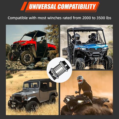 4-Way Winch Roller Fairlead for ATV/UTV, 4 7/8" Bolt Centers, Fits 2000-3500 lbs Winches,#45 Carbon Steel Construction, ATV Winch Accessories in Saudi Arabia